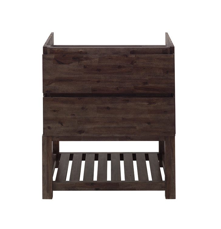 Loon Peak® Hialeah 58" FreeStanding Open Bottom Double Bathroom Vanity